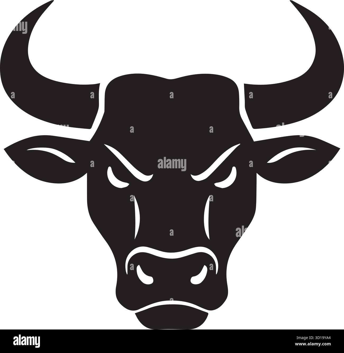 cattle head illustration vector design Stock Vector Image Art Alamy