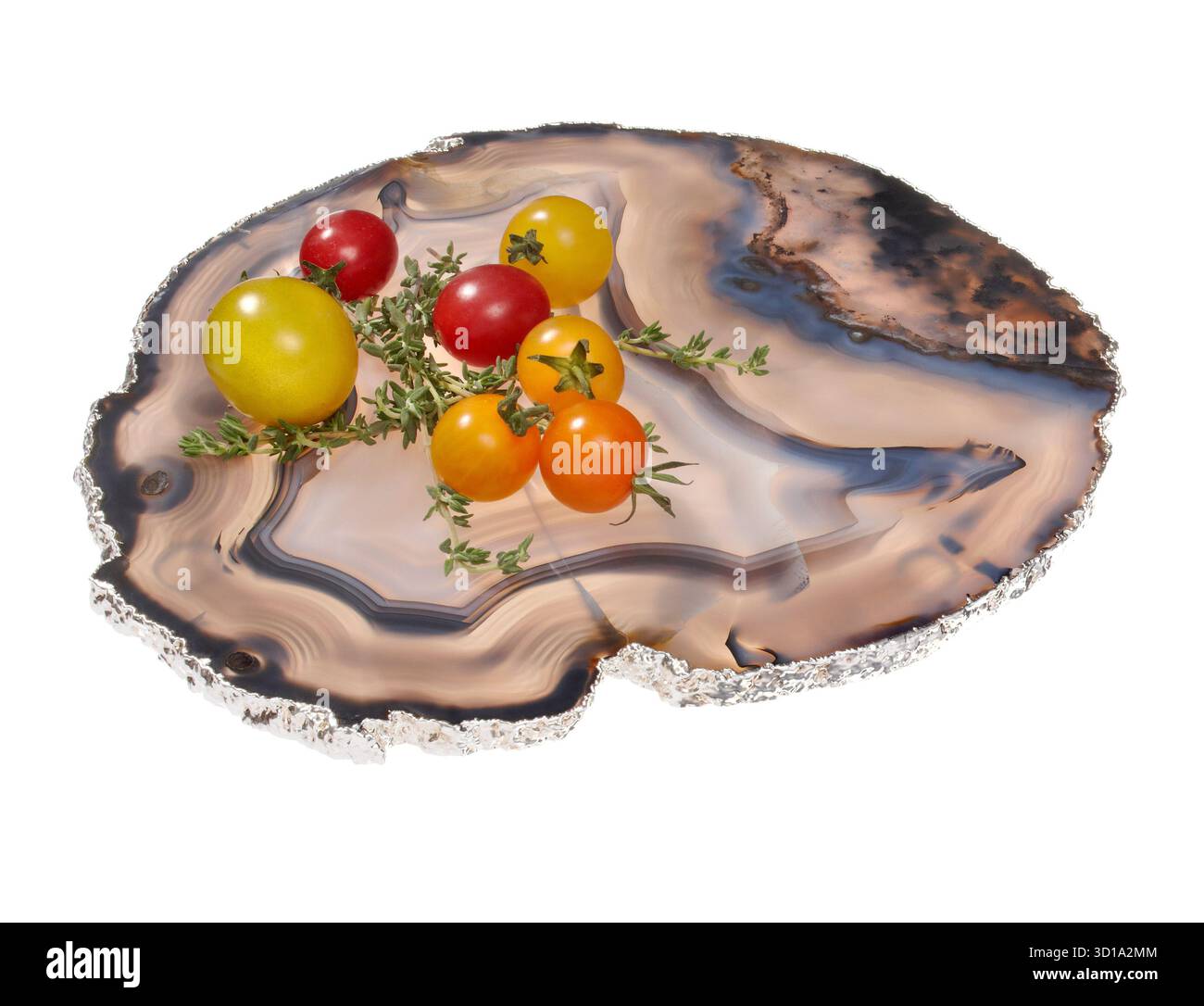 agate on white background Stock Photo
