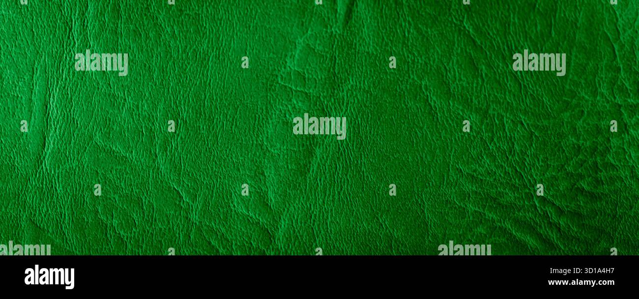 green natural leather with an interesting texture Stock Photo