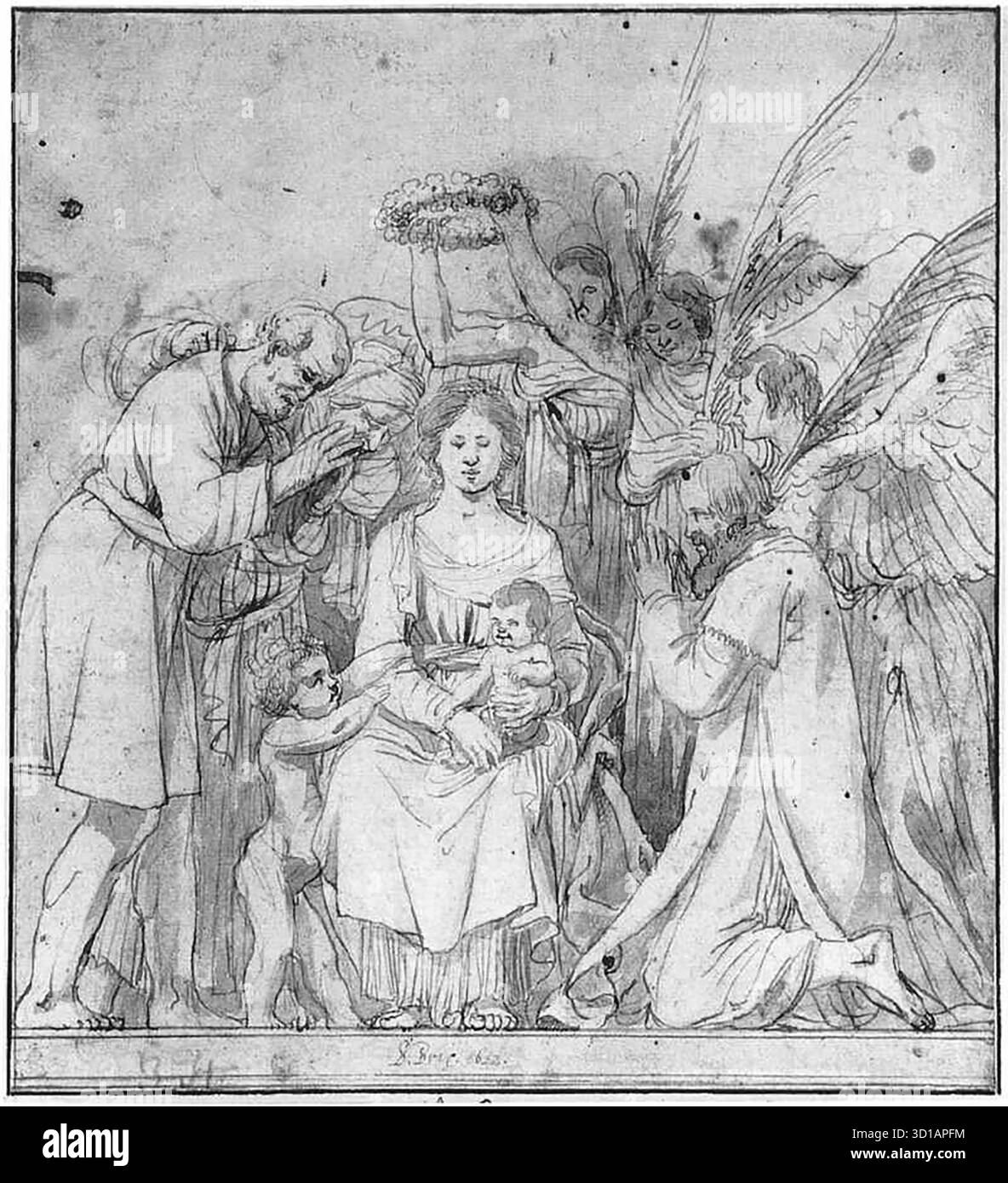 Dated Graphics BRAY, Salomon de (b. 1597, Amsterdam, d. 1664, Amsterdam) Madonna with ...