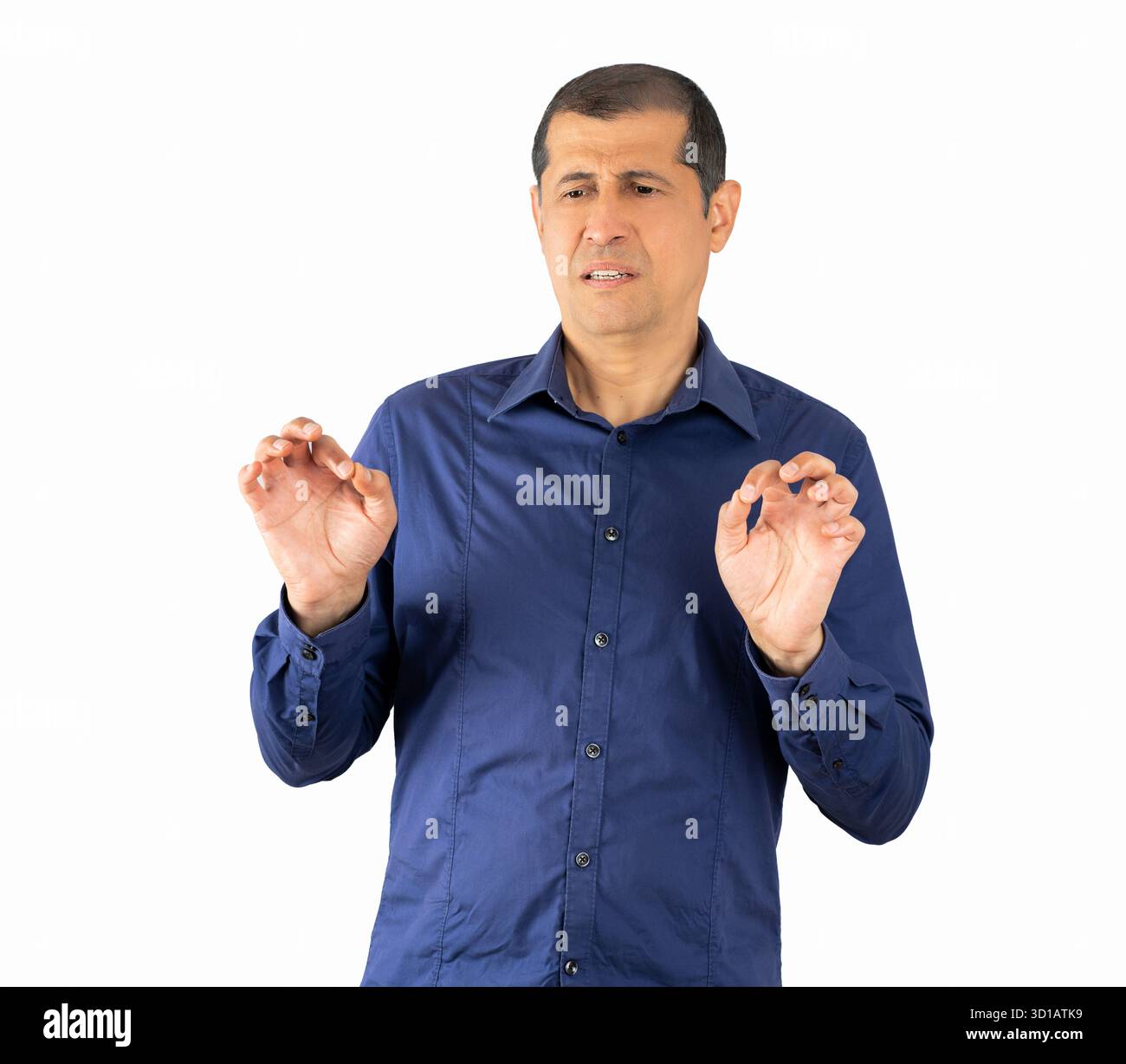 Handsome man over isolated background disgusted expression, displeased ...