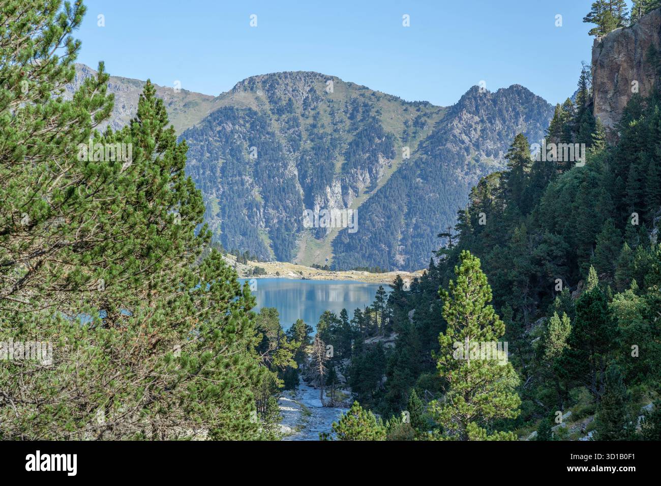 Lac de Gaube Alpine Lake in the Pyrenees near Cauterets France Stock Photo