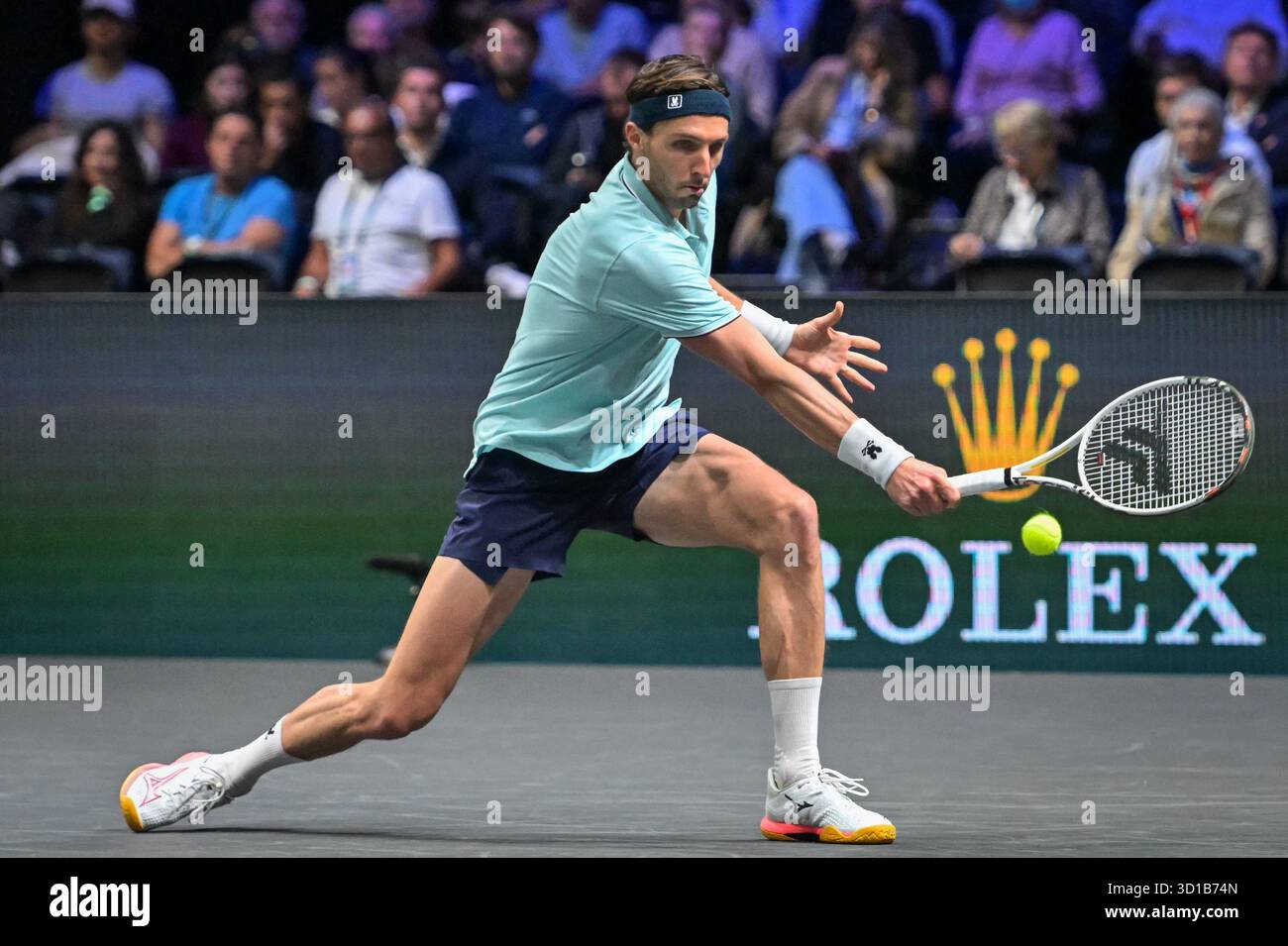 Arthur Rinderknech competes during the Rolex Paris Masters 2025 ...