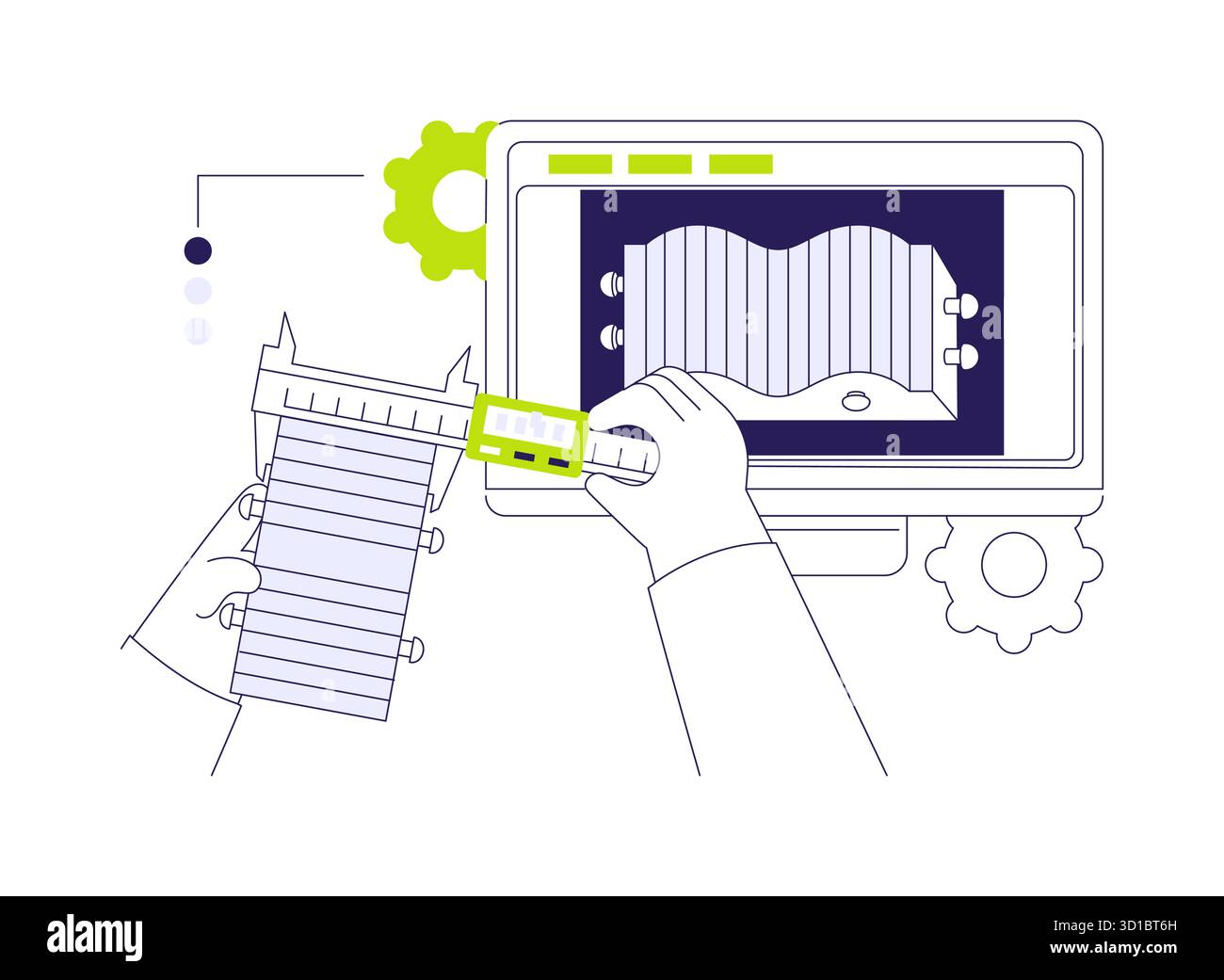 3D printing prototyping abstract concept vector illustration Stock ...