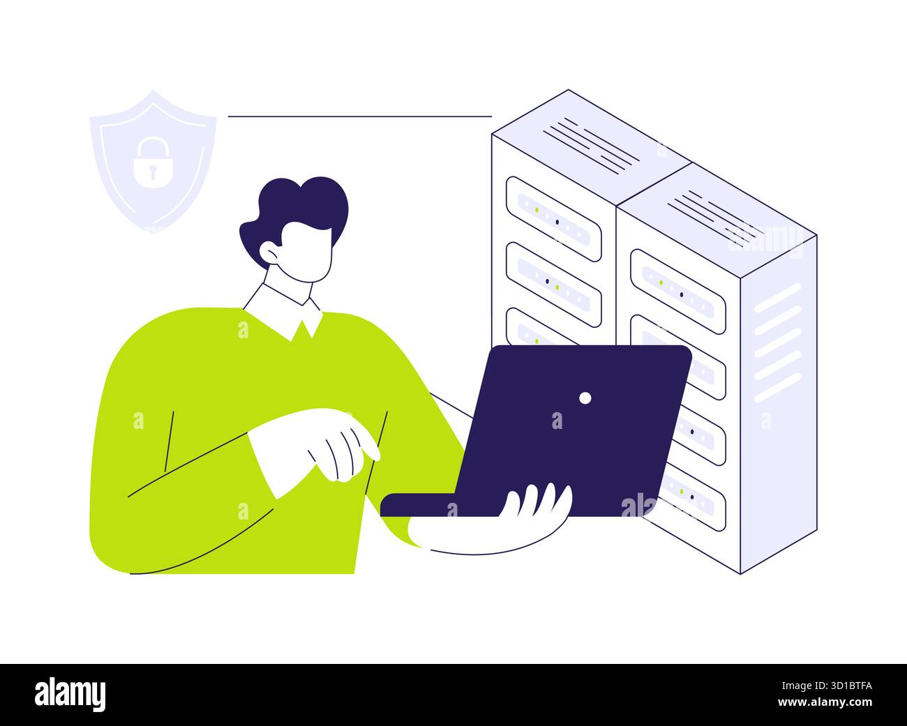 Datacenter security abstract concept vector illustration Stock Vector ...