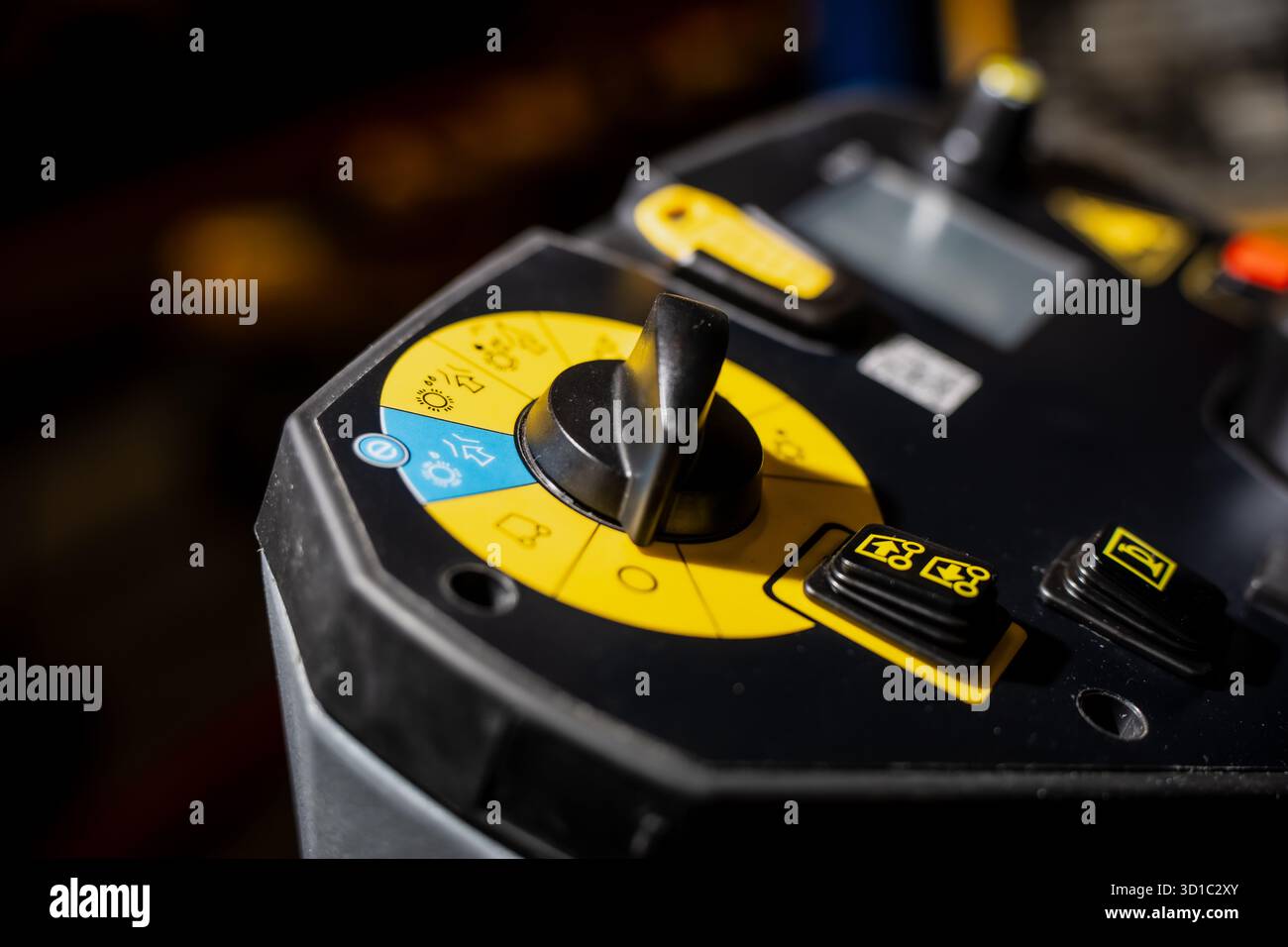 Control console of industrial machine featuring modern operational ...
