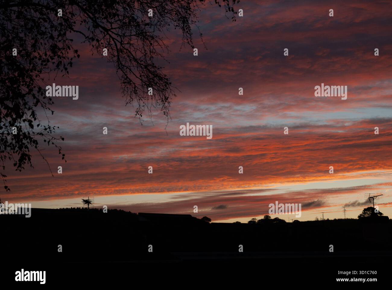 Devon Evening Skies. Stock Photo