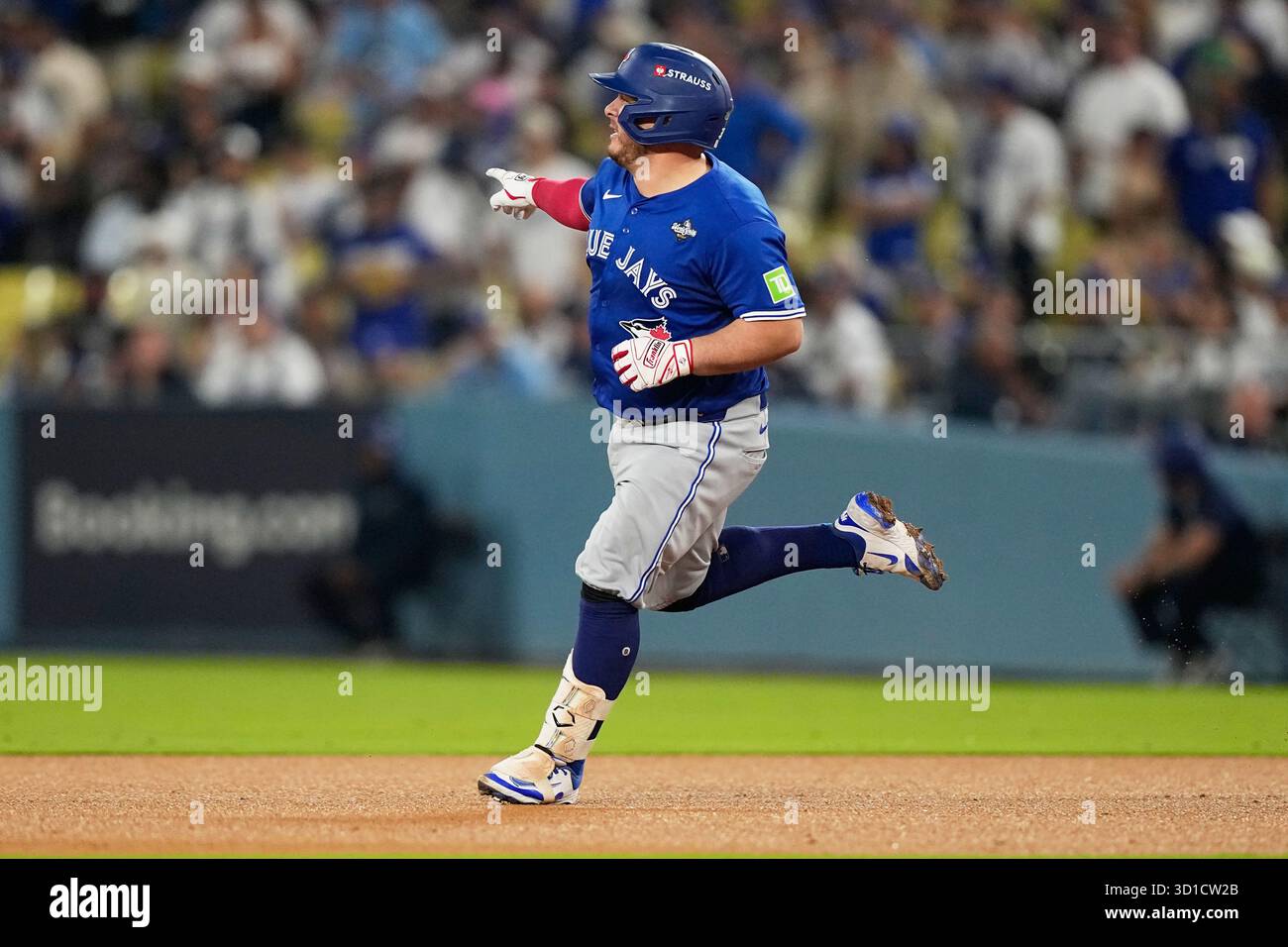 Toronto Blue Jays' Alejandro Kirk celebrates his three-run home run ...