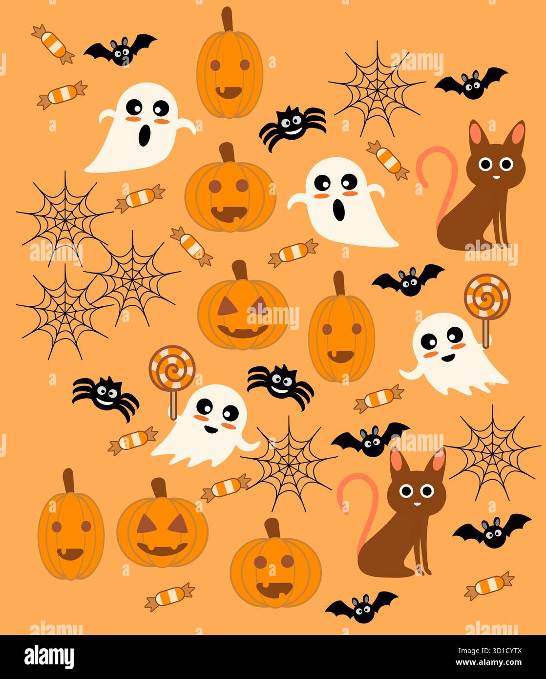Halloween Pattern Set Stock Vector