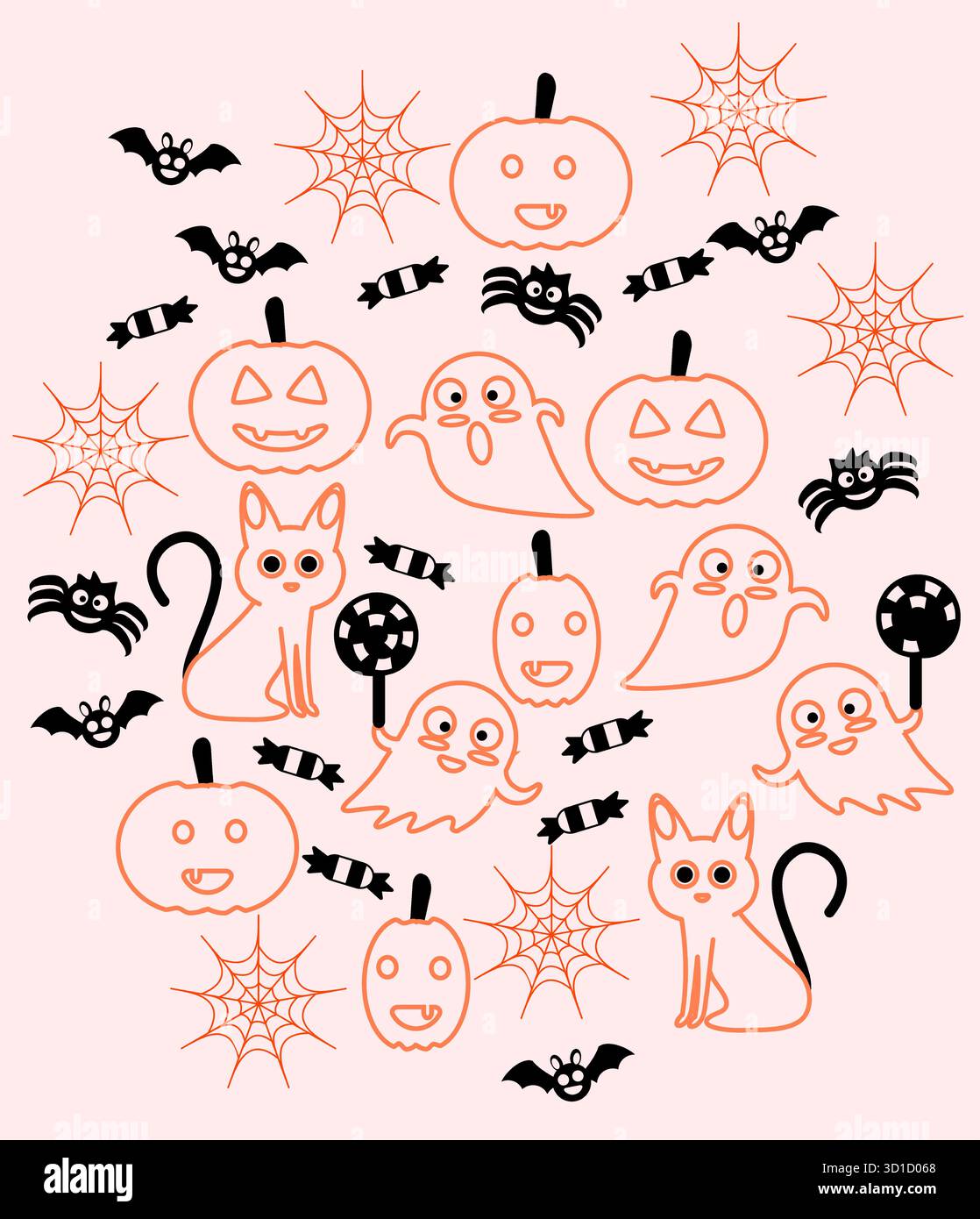 Halloween Pattern Set Stock Vector