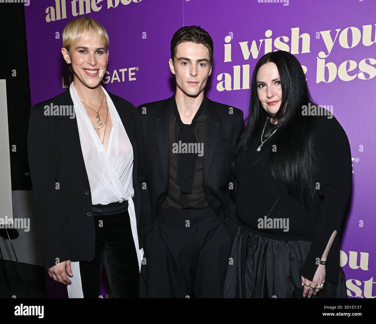 Tommy Dorfman, left, Corey Fogelmanis and Lena Dunham attend the ...