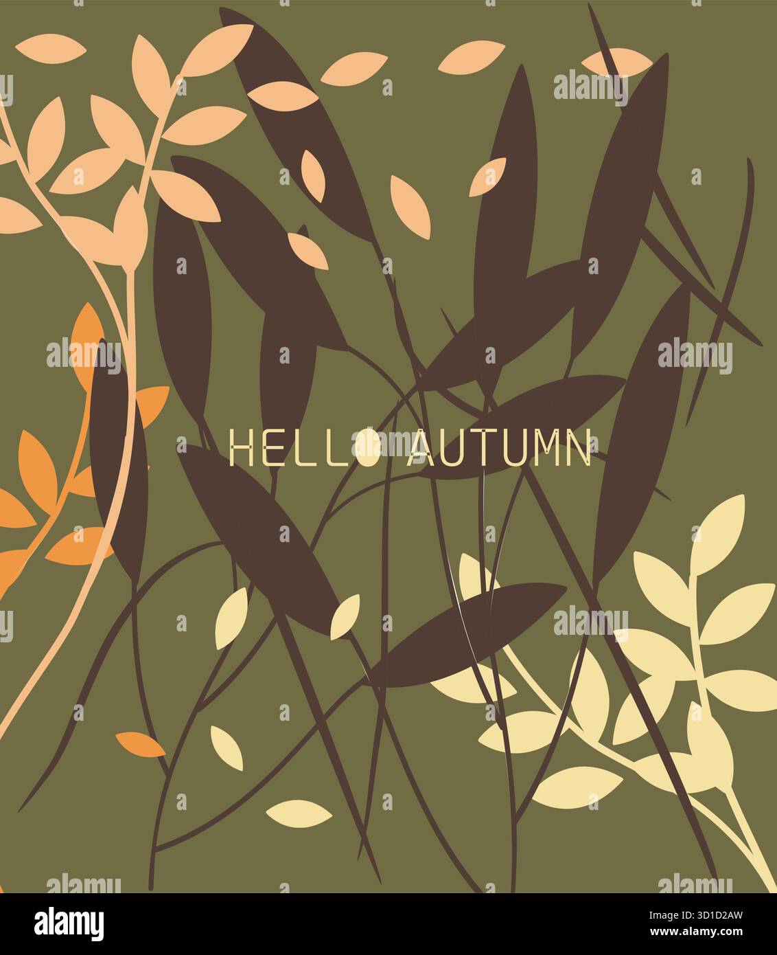 autumn graphic design and illustrations Stock Vector