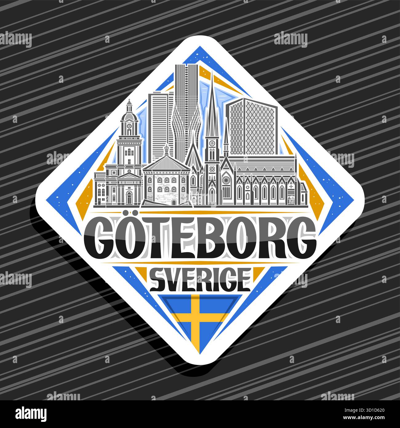 Sweden göteborg gothenburg cathedral Stock Vector Images - Alamy