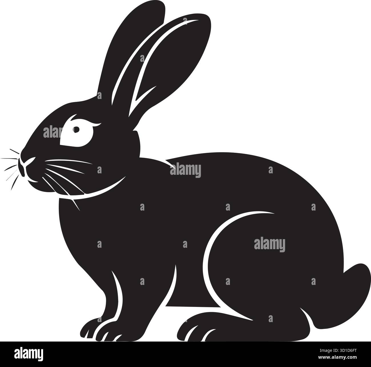 Silhouette cute rabbit wild hi-res stock photography and images - Alamy