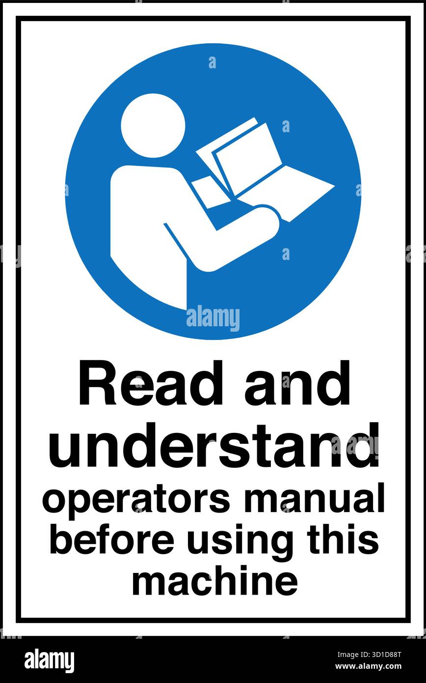 Notice Reference Users Manual Safety Sign – Refer to Instruction Manual reminds operators to read and ...
