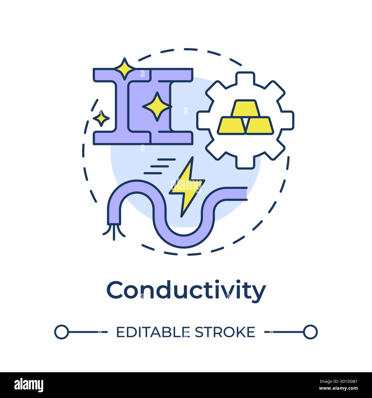 Conductivity multi color concept icon Stock Vector