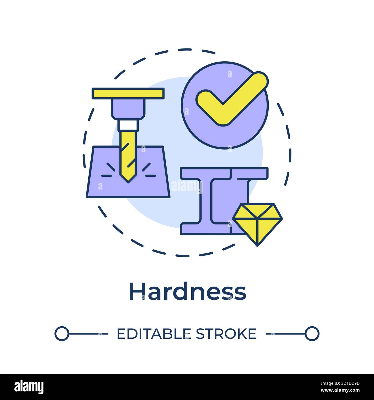 Hardness multi color concept icon Stock Vector