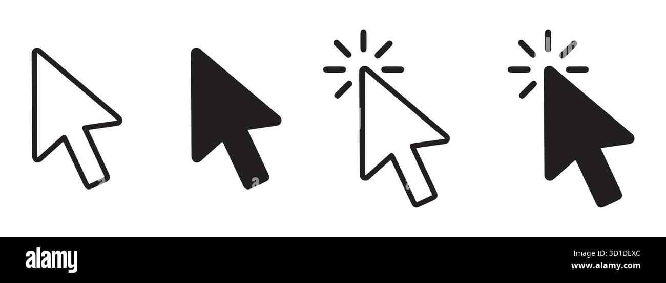 Cursor click animation icon Stock Vector Images - Alamy