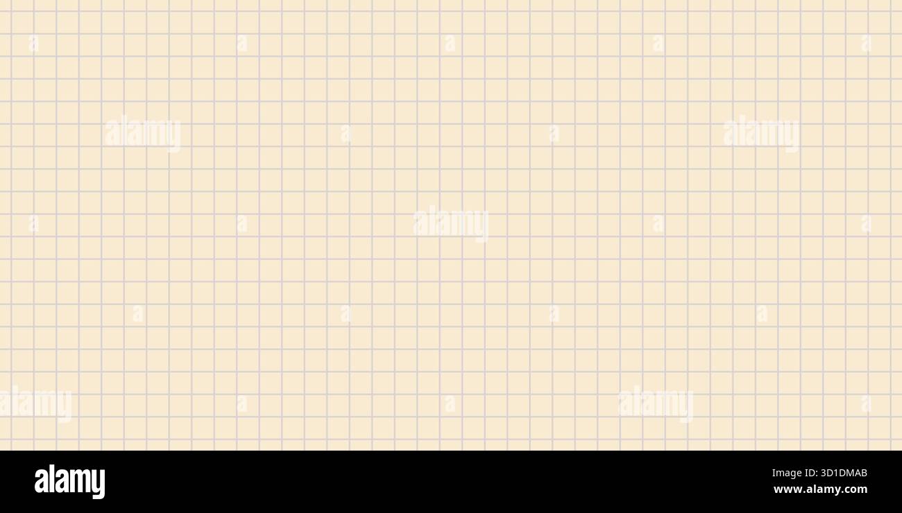 Old yellow grid checkered paper seamless pattern vector illustration Stock Vector