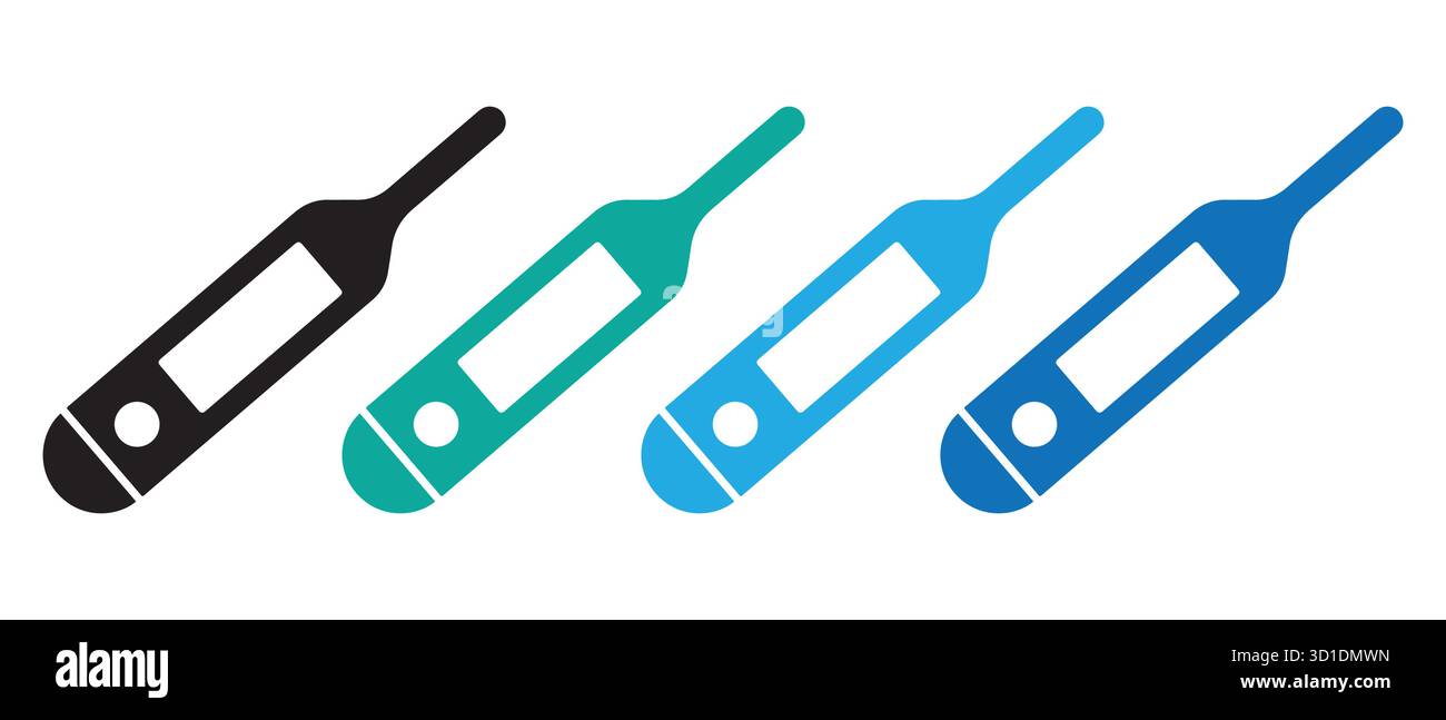 Teal thermometer icon Stock Vector Images - Alamy