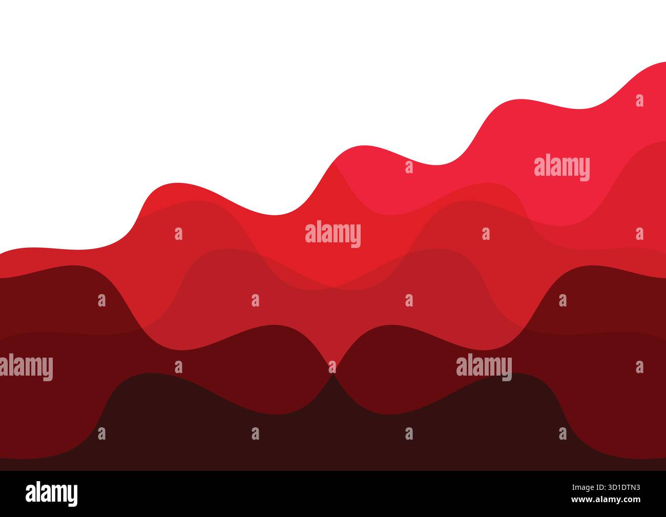 Red Gradient Waves – Abstract Layered Flow Depth Background Design ...
