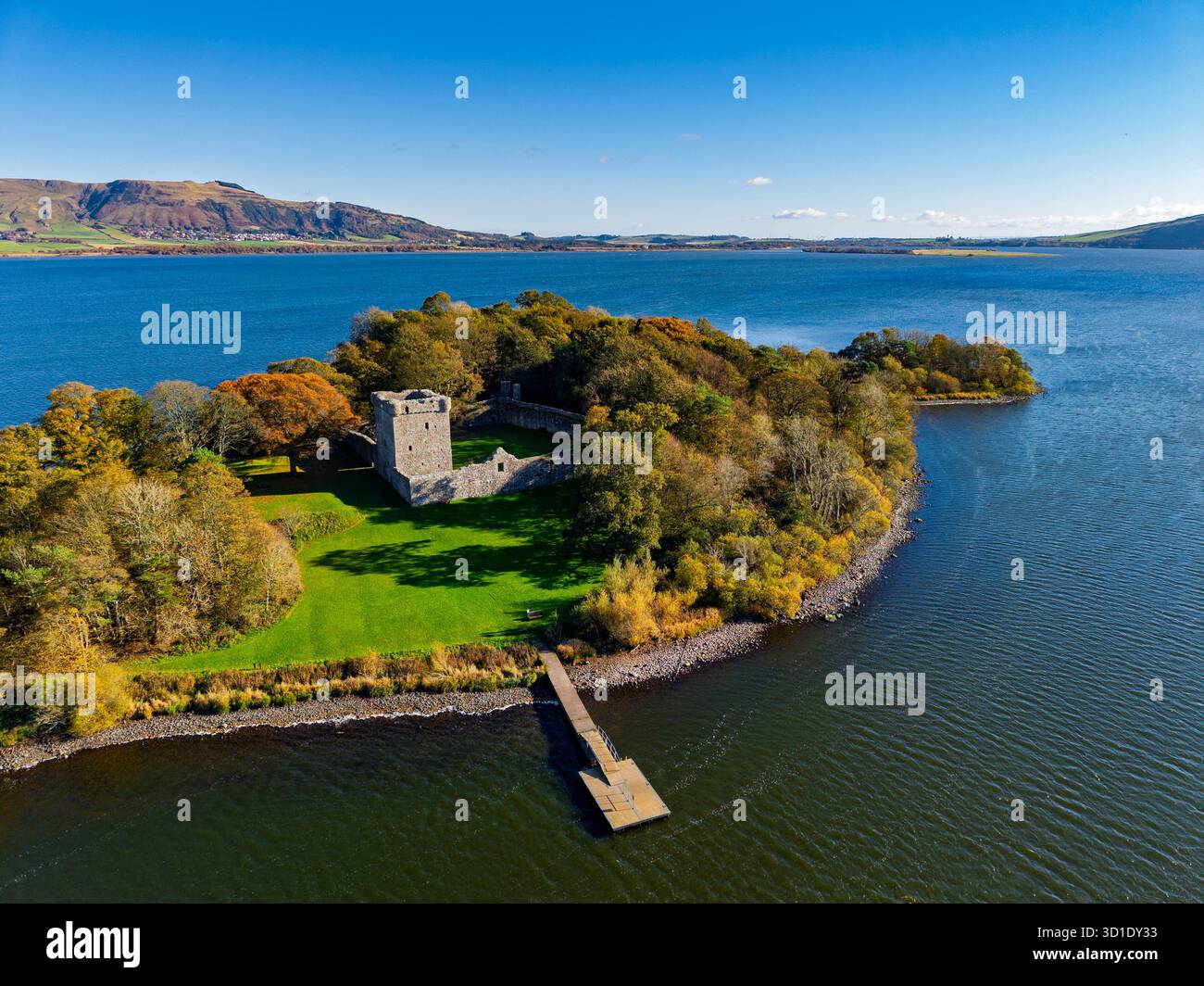aerial-view-from-drone-of-lochleven-castle-in-autumn-colours-on-loch