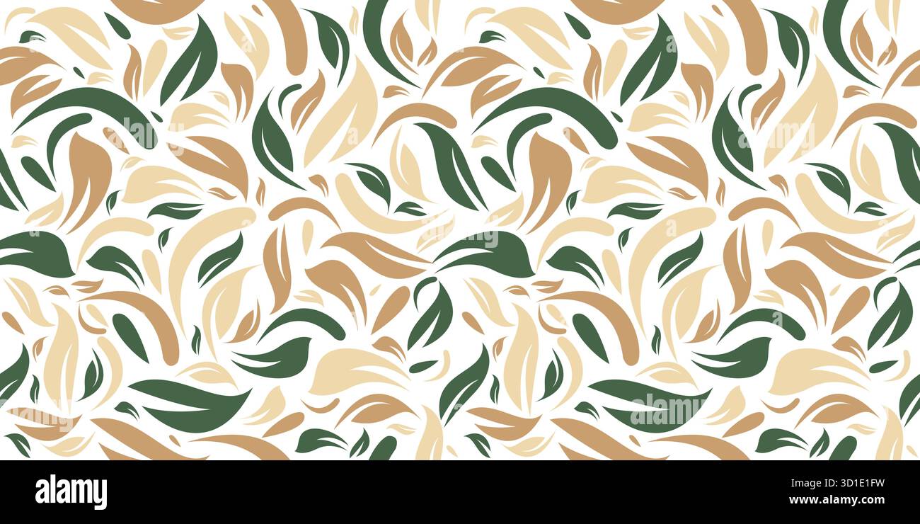 Leaves Seamless Pattern Vector. Ornate Seamless Leaf Pattern Vector Stock Vector