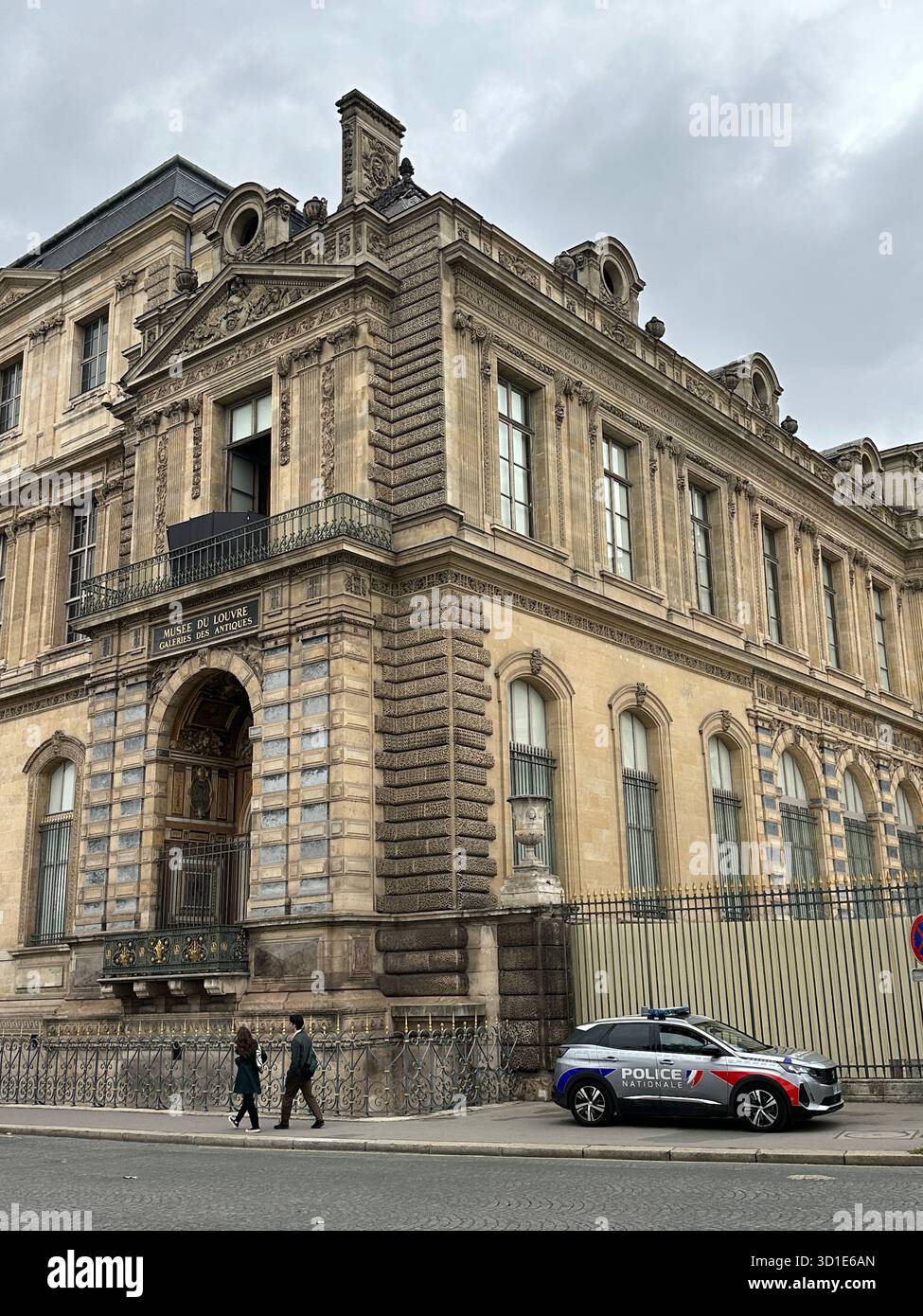 Louvre Heist Paris France October 2025. Jewelry robbery. - Smartphone Captured Stock Image