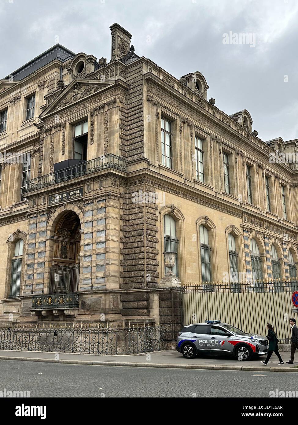 Louvre Heist Paris France October 2025. Jewelry robbery. - Smartphone Captured Stock Image