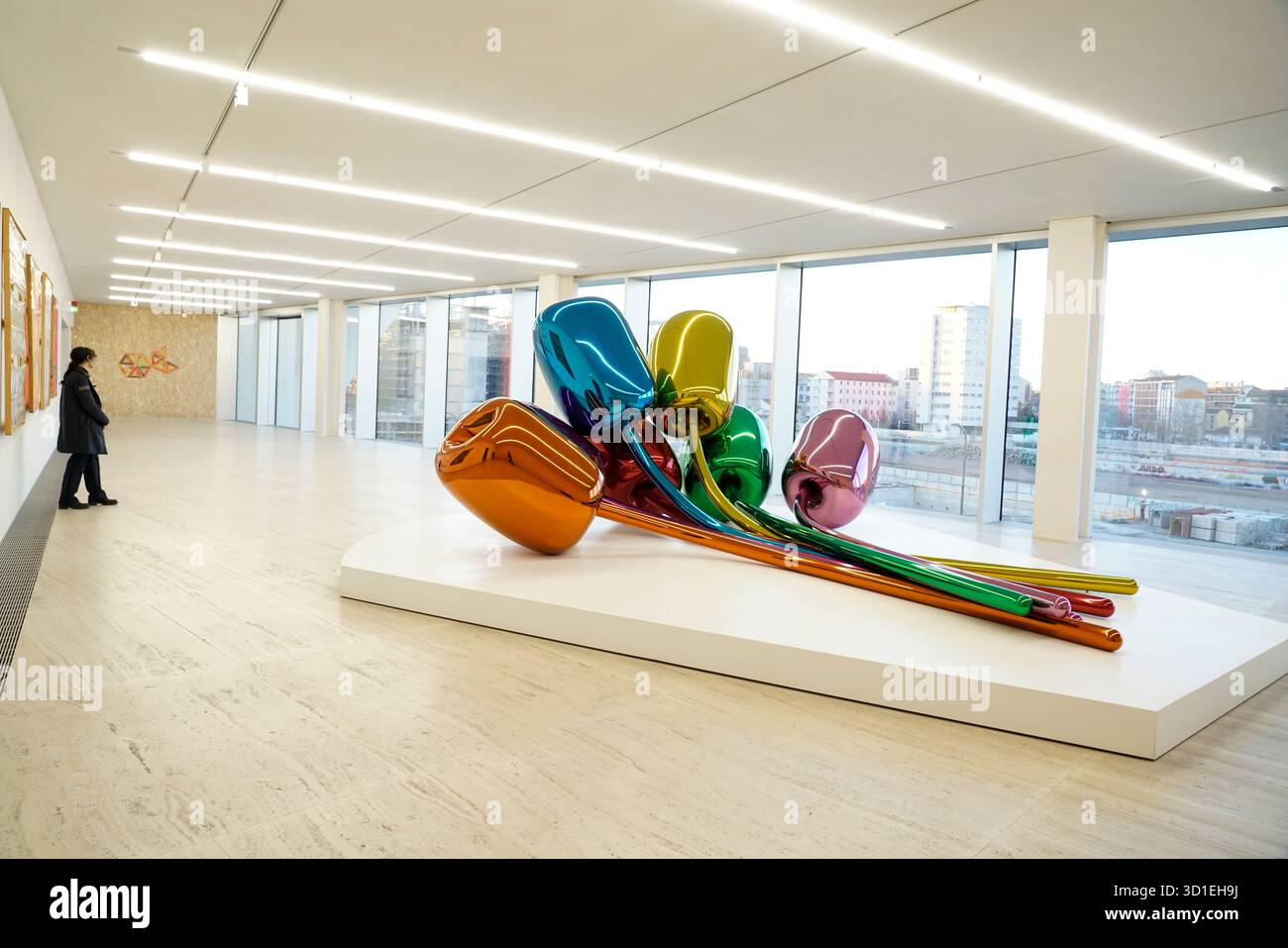 Jeff Koons artist, Tulips, Fondazione Prada, Museum of Prada
