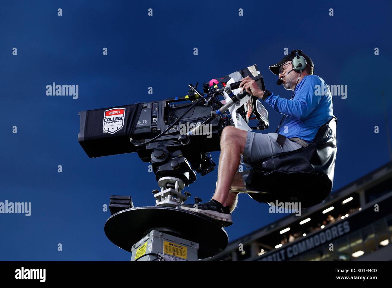NASHVILLE, TN - OCTOBER 25: An ESPN cameraman films from an elevated ...