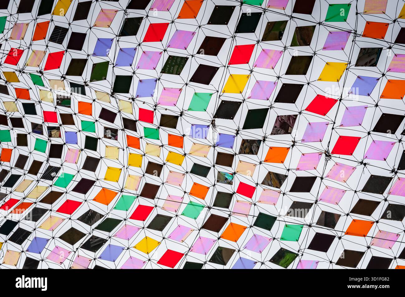 Geometry zig zag pattern. Abstract background of colored rhombus. Stock Photo