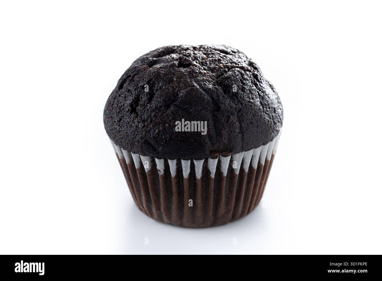 Chocolate muffin isolated on white background Stock Photo