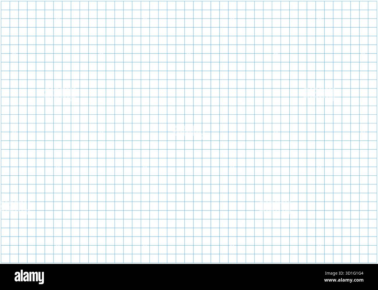 Blue grid dotted texture on white. Typographical template to make notebooks production. Mathematics dashed blue grid pattern. Wide squared blue grid Stock Vector