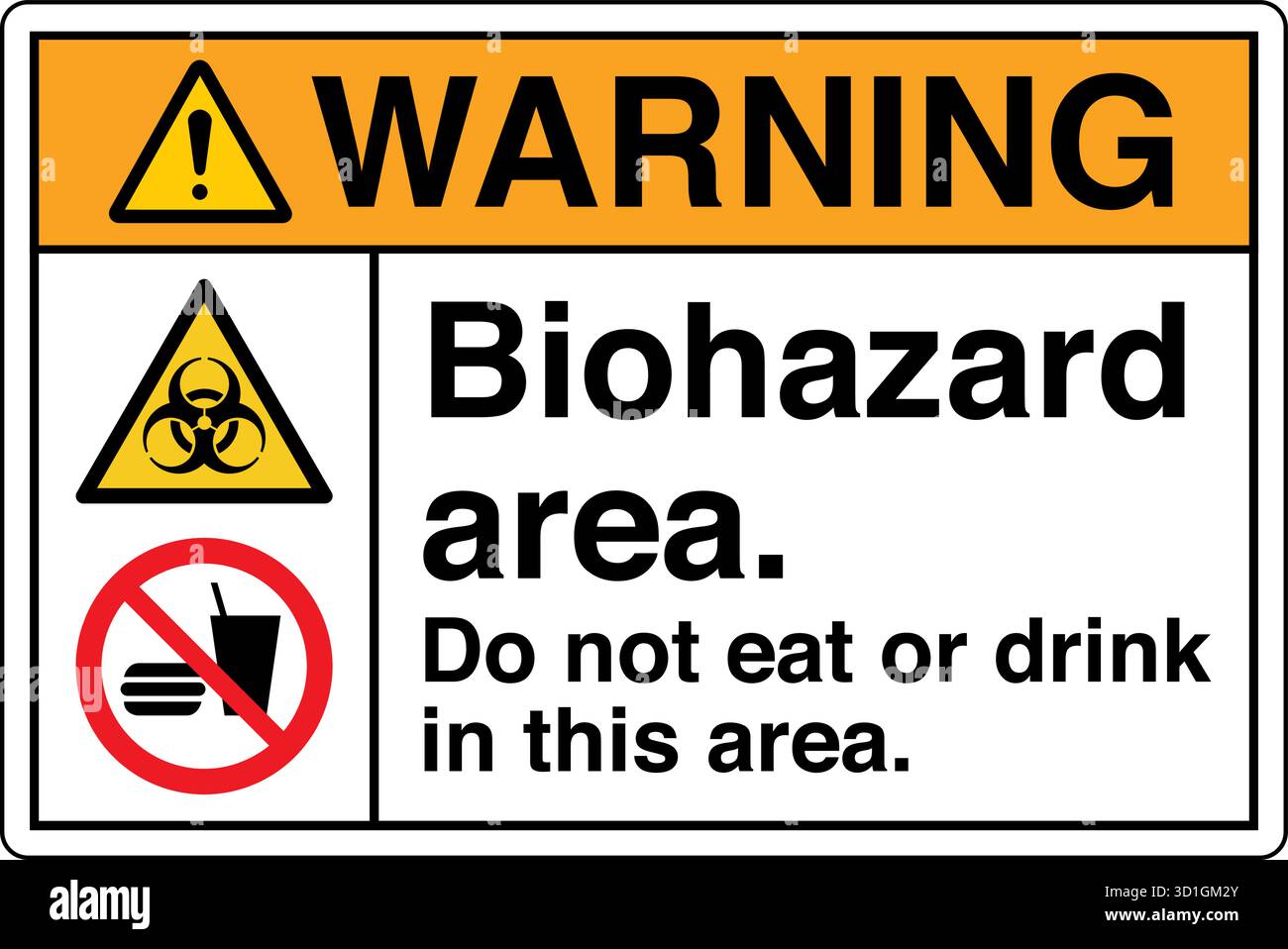 The Safety Sign: Caution – Biohazard Area features a standardized ...