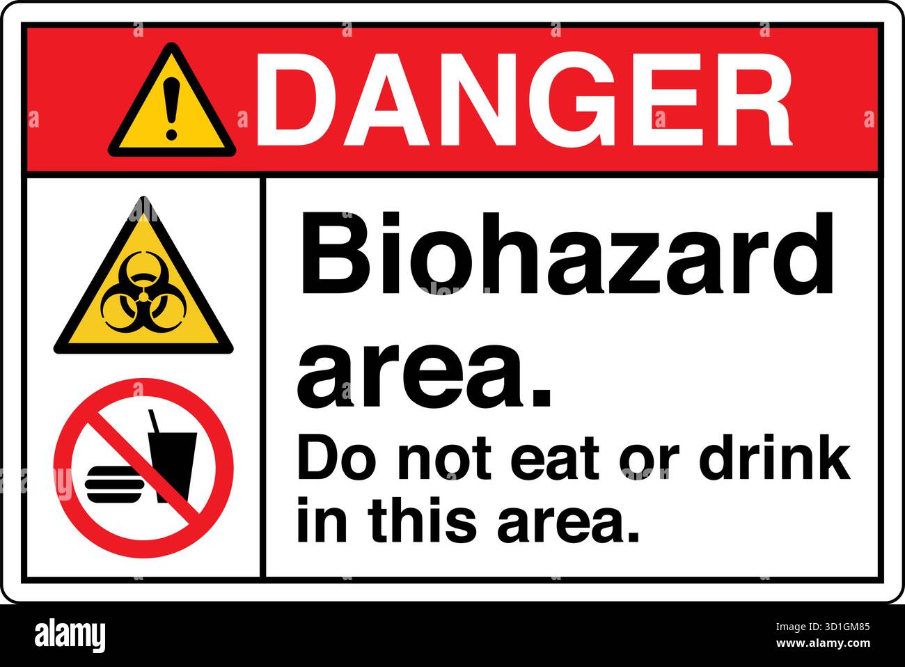 The Safety Sign: Caution – Biohazard Area features a standardized ...