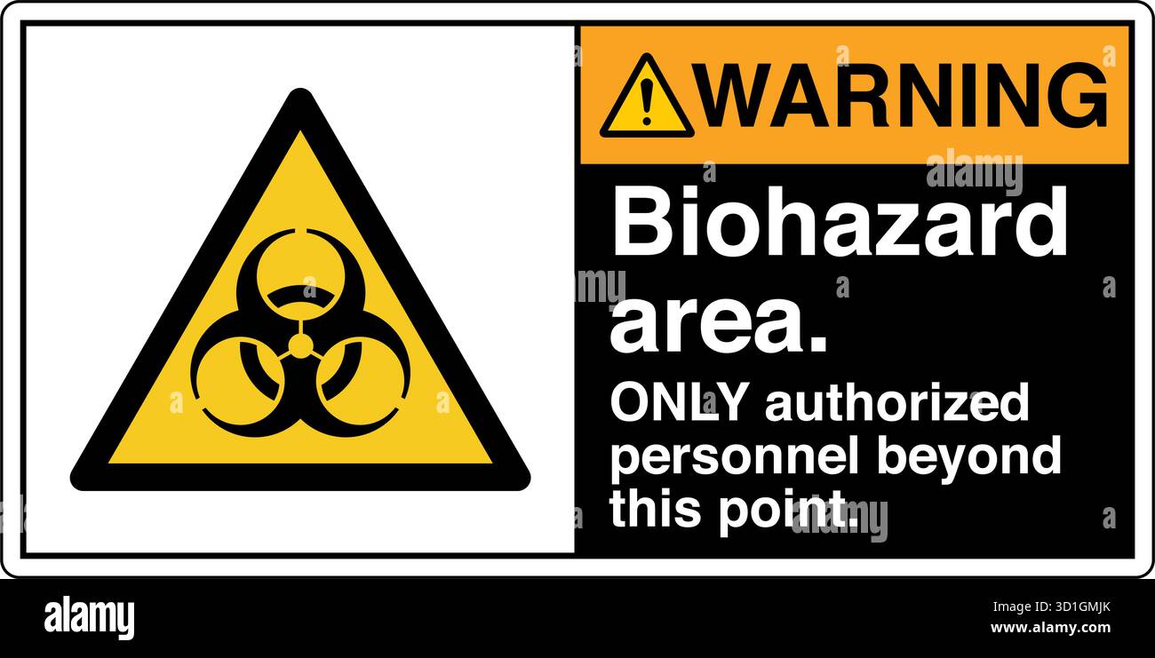 The Safety Sign: Caution – Biohazard Area features a standardized ...