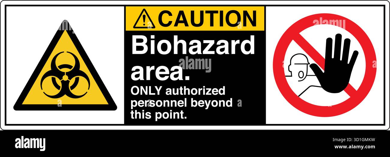 The Safety Sign: Caution – Biohazard Area features a standardized ...