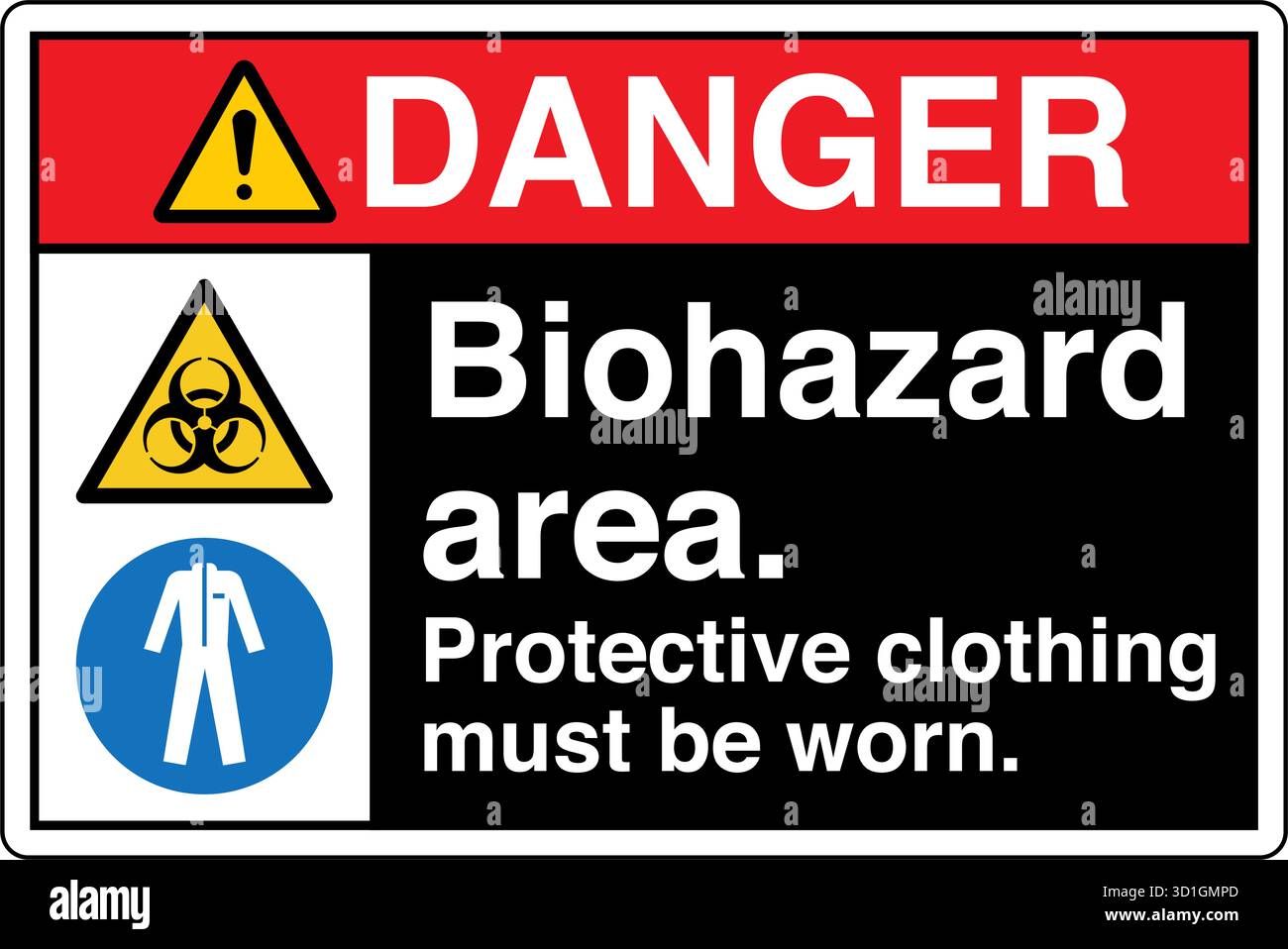 The Safety Sign: Caution – Biohazard Area features a standardized ...