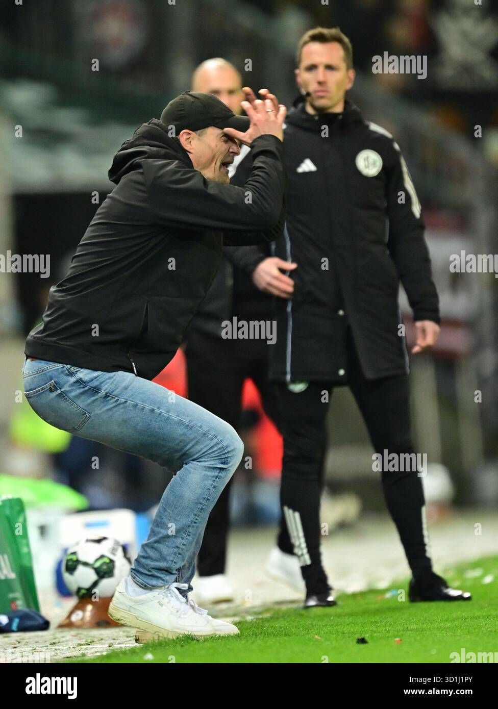 Trainer [coach] Alexander Blessin (St. Pauli) Hamburg, October 28, 2025 ...