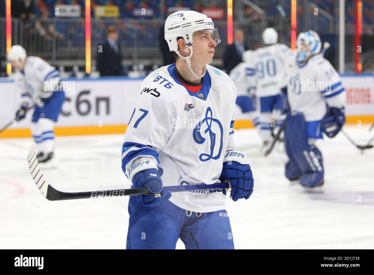 Nikita Gusev (97) of Dynamo Hockey Club seen in action during the ...
