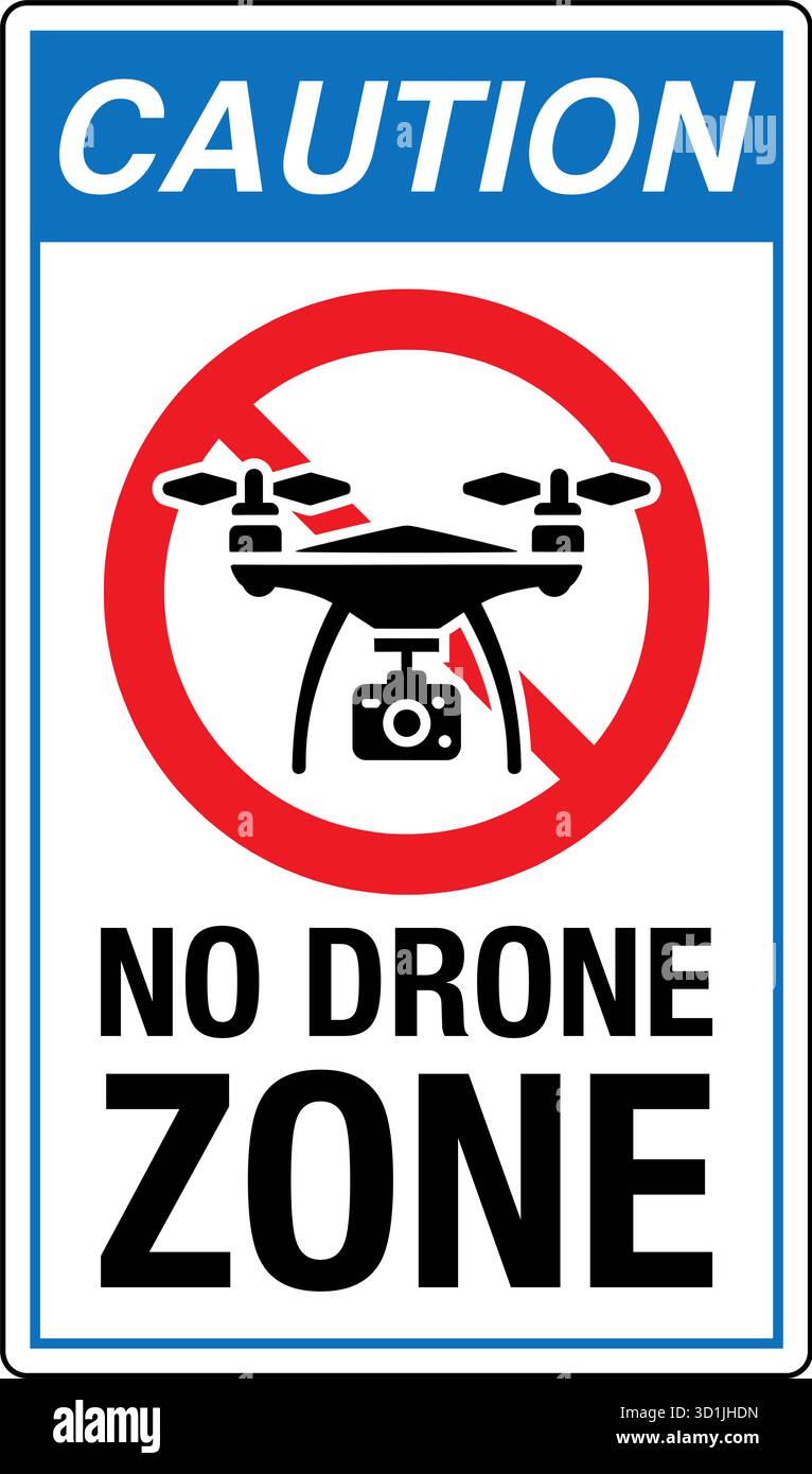 Drone Sign Drone restricted airspace Stock Vector Images - Alamy
