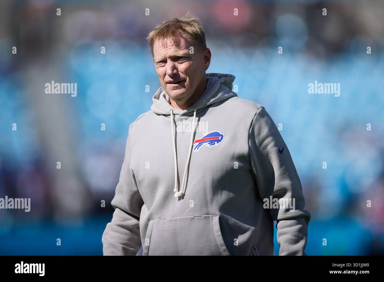 Buffalo Bills special teams coordinator Chris Tabor walks on the field ...