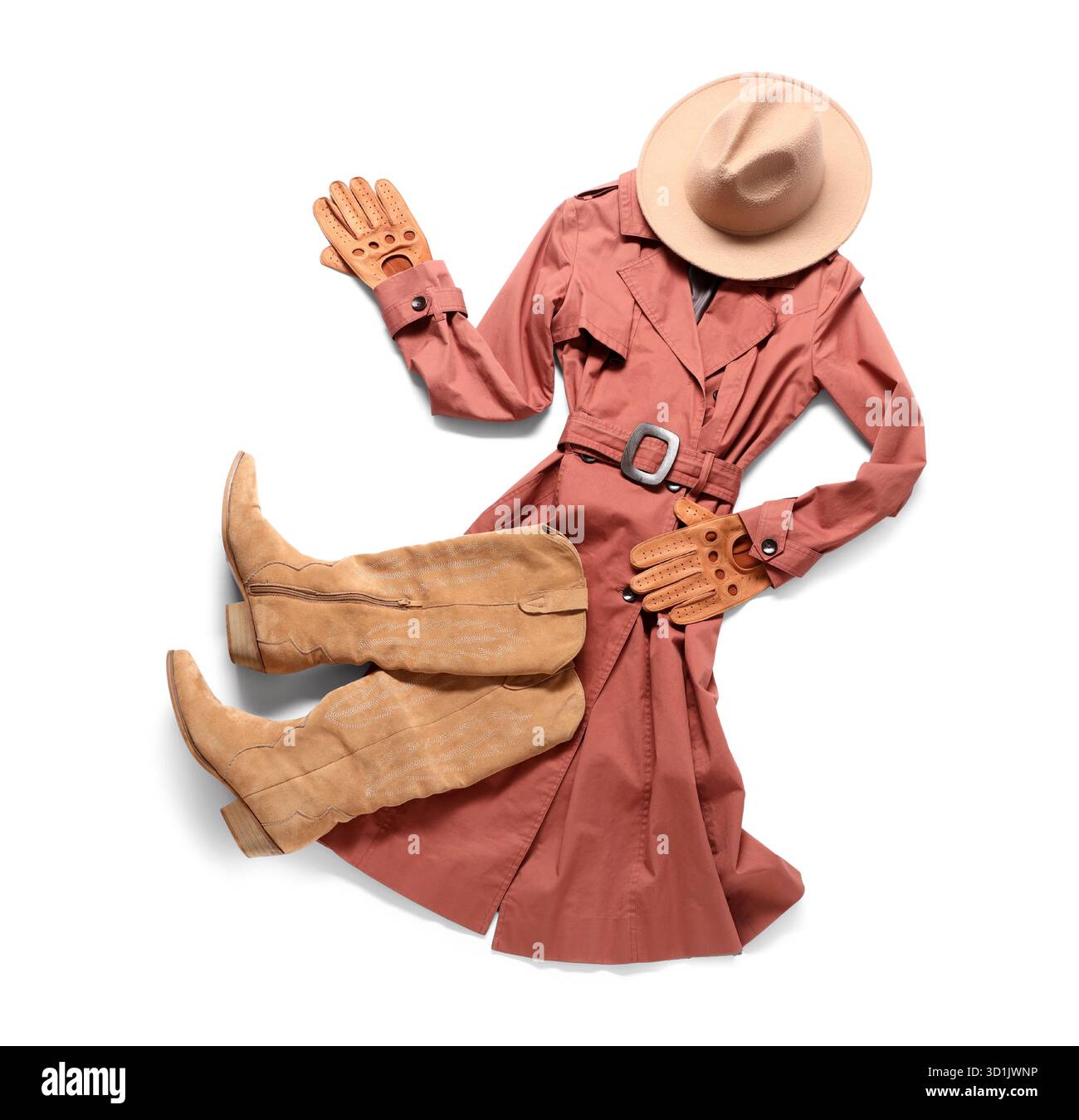 Stylish trench coat knee hi-res stock photography and images - Alamy