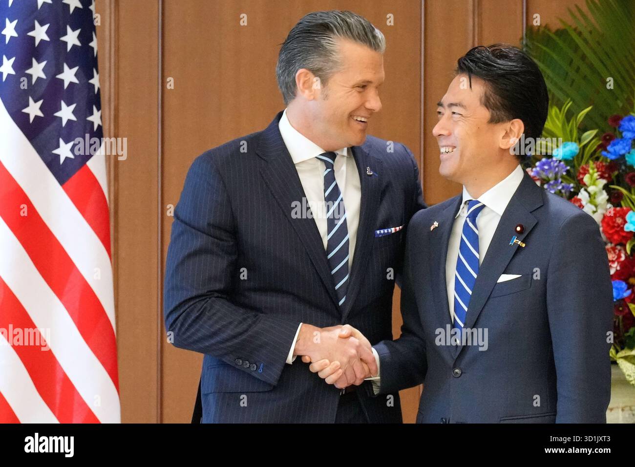 Japan's Defense Minister Shinjiro Koizumi, right, and U.S. Defense ...