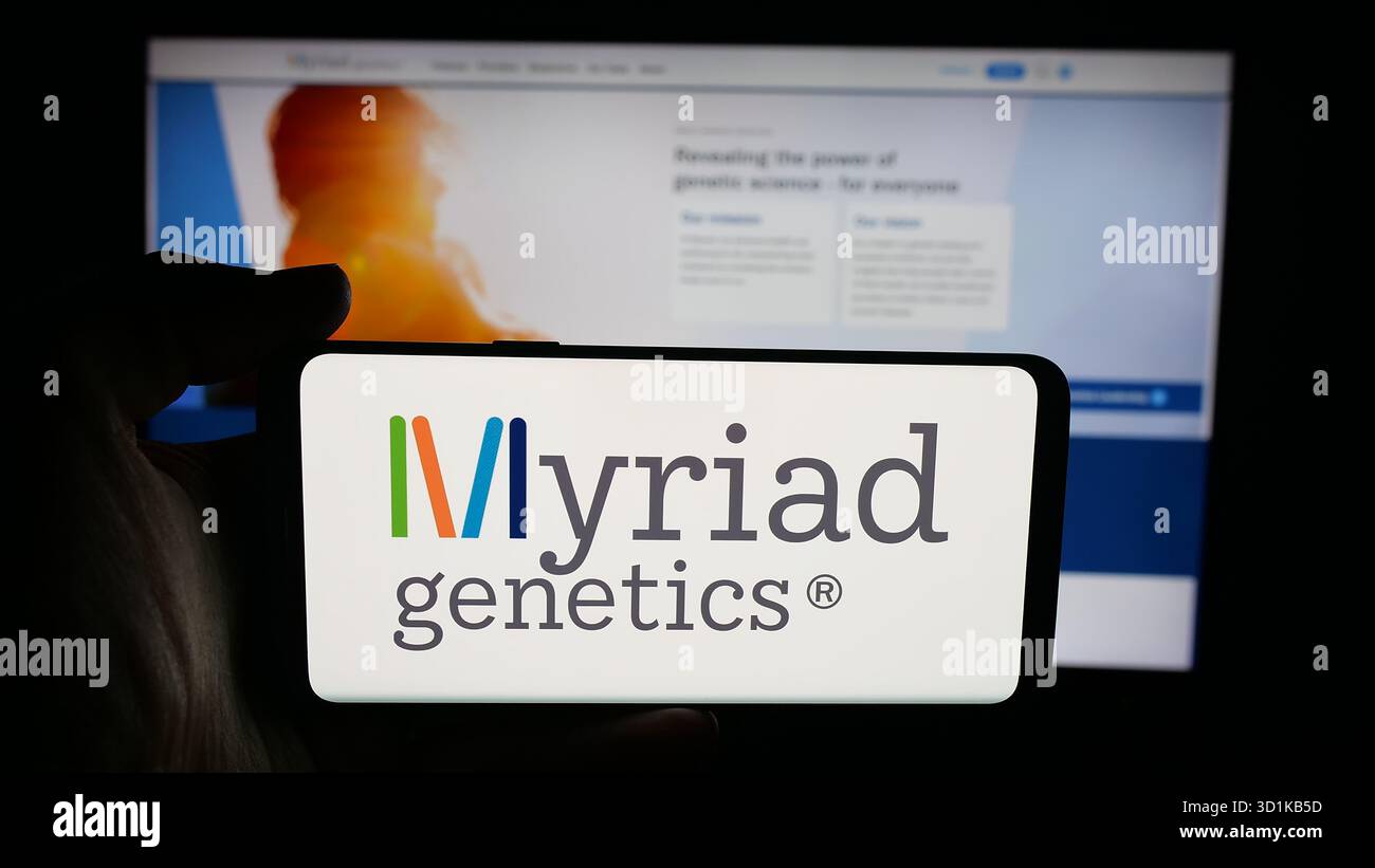 Myriad Testing October 11, 2025, Germany: In this photo illustration, a person is ...