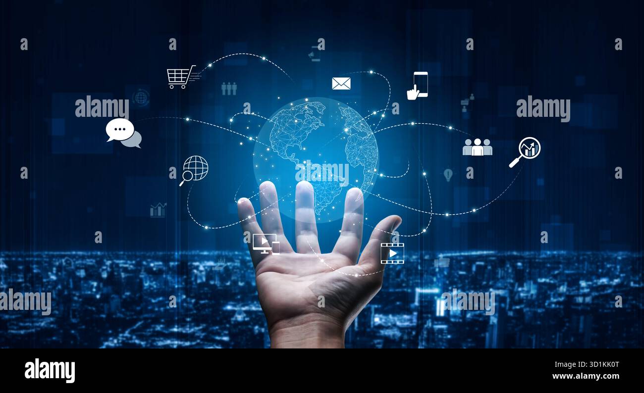 Visualization of global digital communication and online across ...