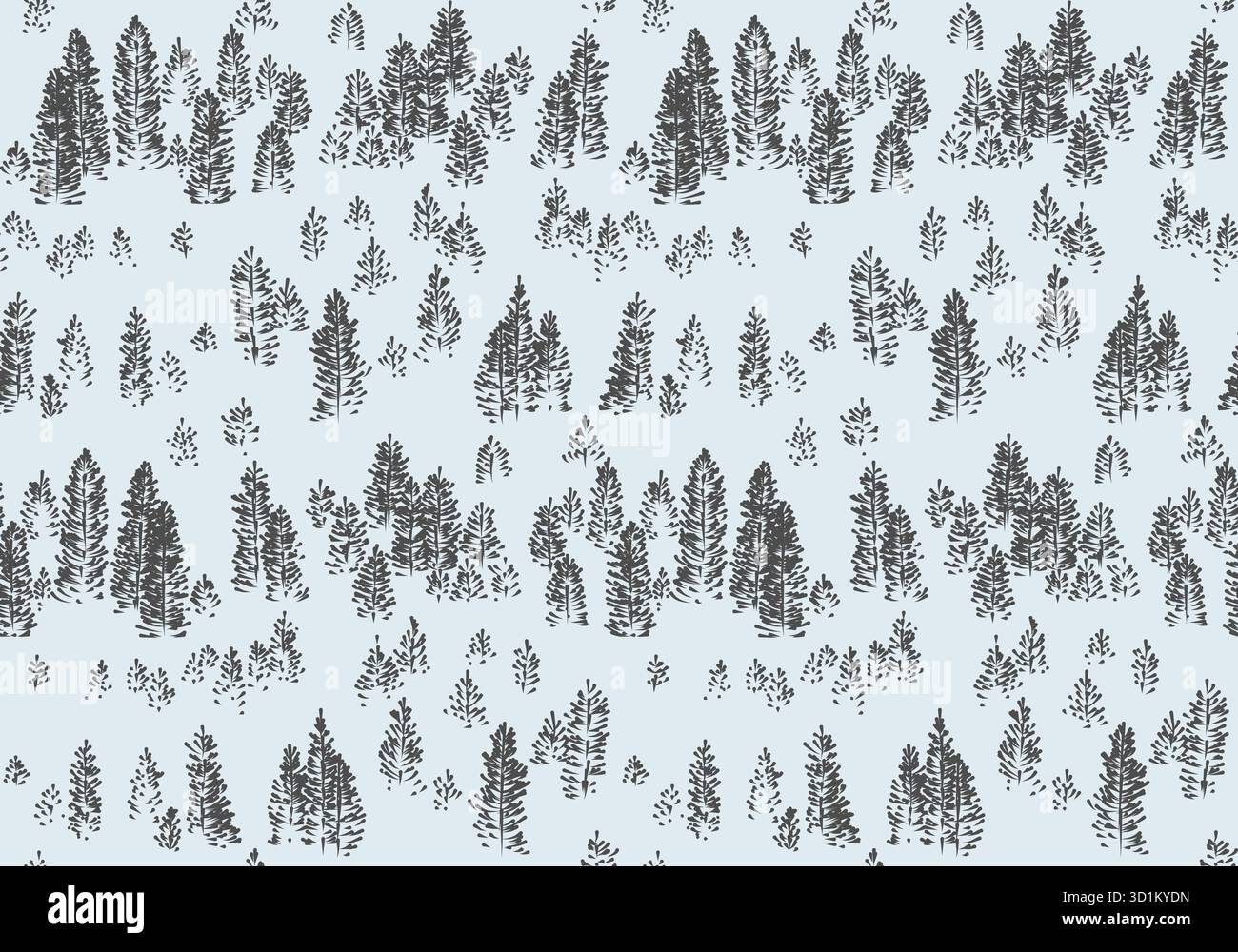 Seamless background with coniferous forest. Stock Vector