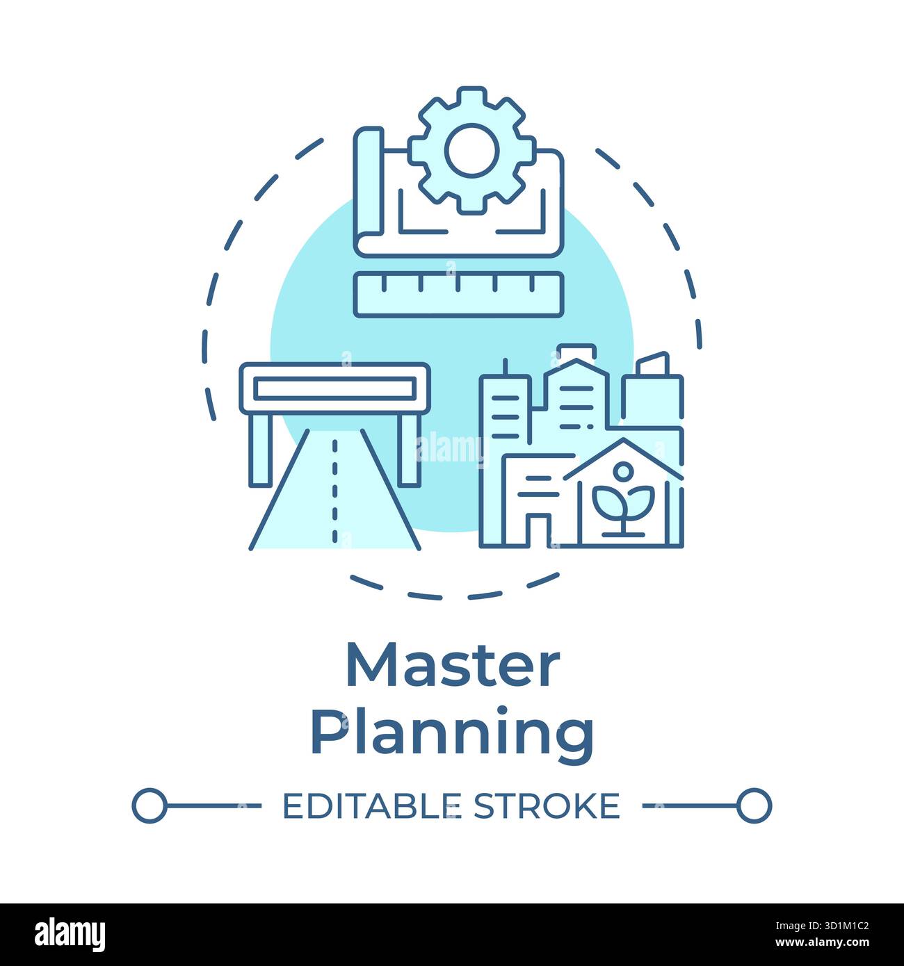 Master planning soft blue concept icon Stock Vector Image & Art - Alamy