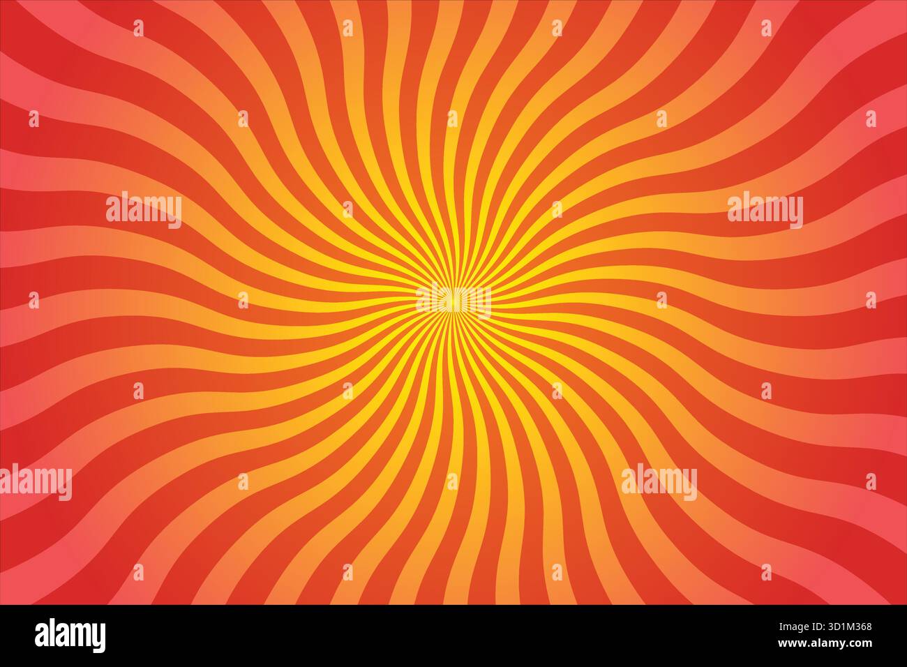 Radial Wave Burst – Red Orange Spiral Pattern with Yellow Center Glow ...